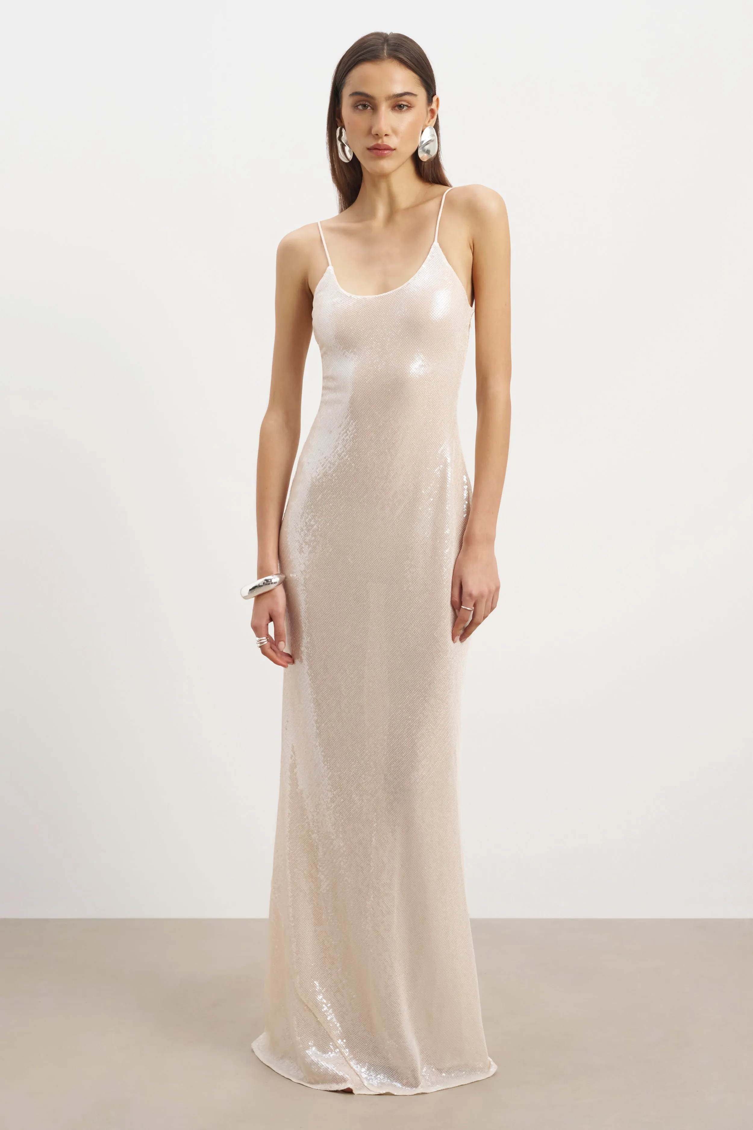 Sequin Camisole Maxi Dress - Nude sold by Because of Alice product image thumbnail 2
