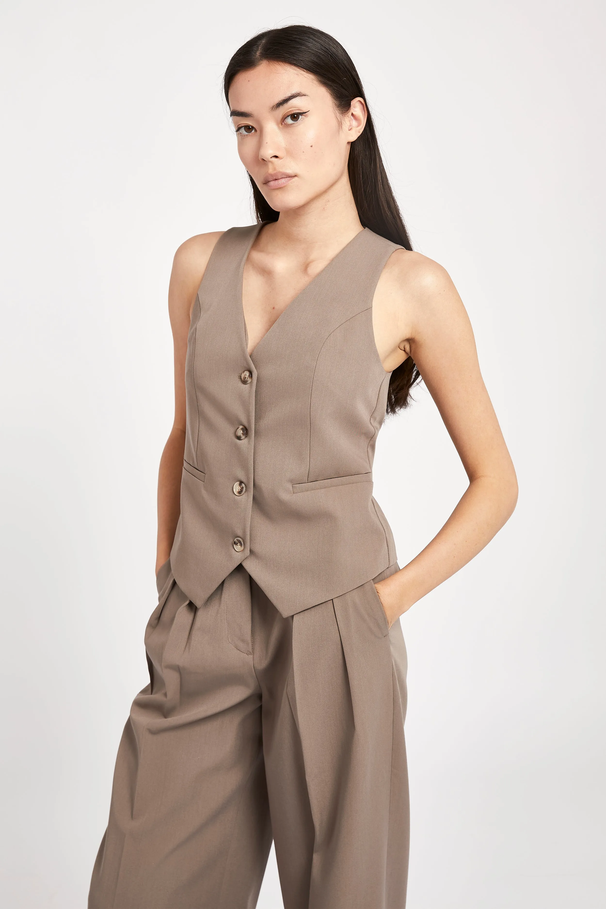 Boxy Waistcoat - Cedar sold by Because of Alice