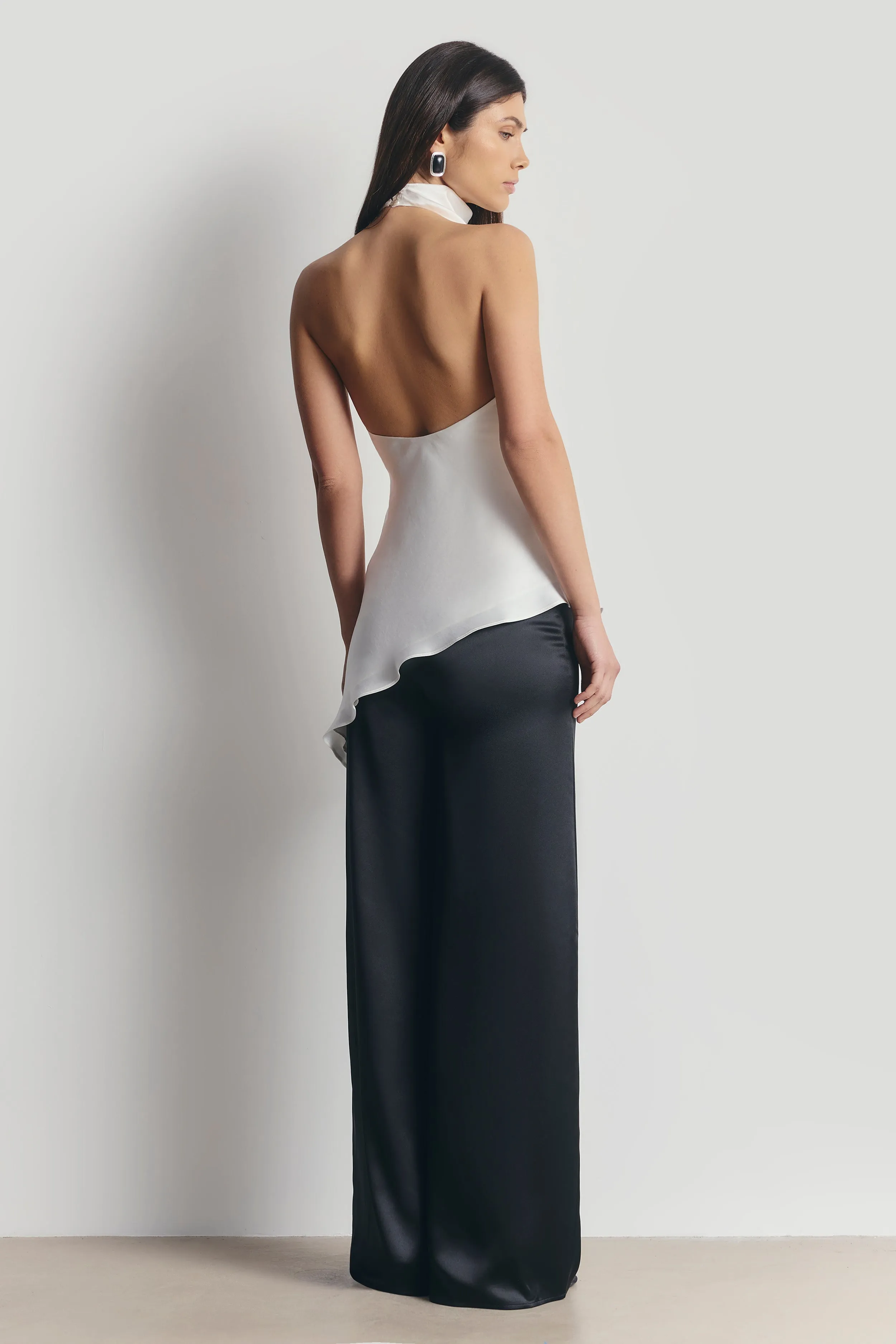 Cowl Neck Asymmetric Top - White sold by Because of Alice product image thumbnail 4