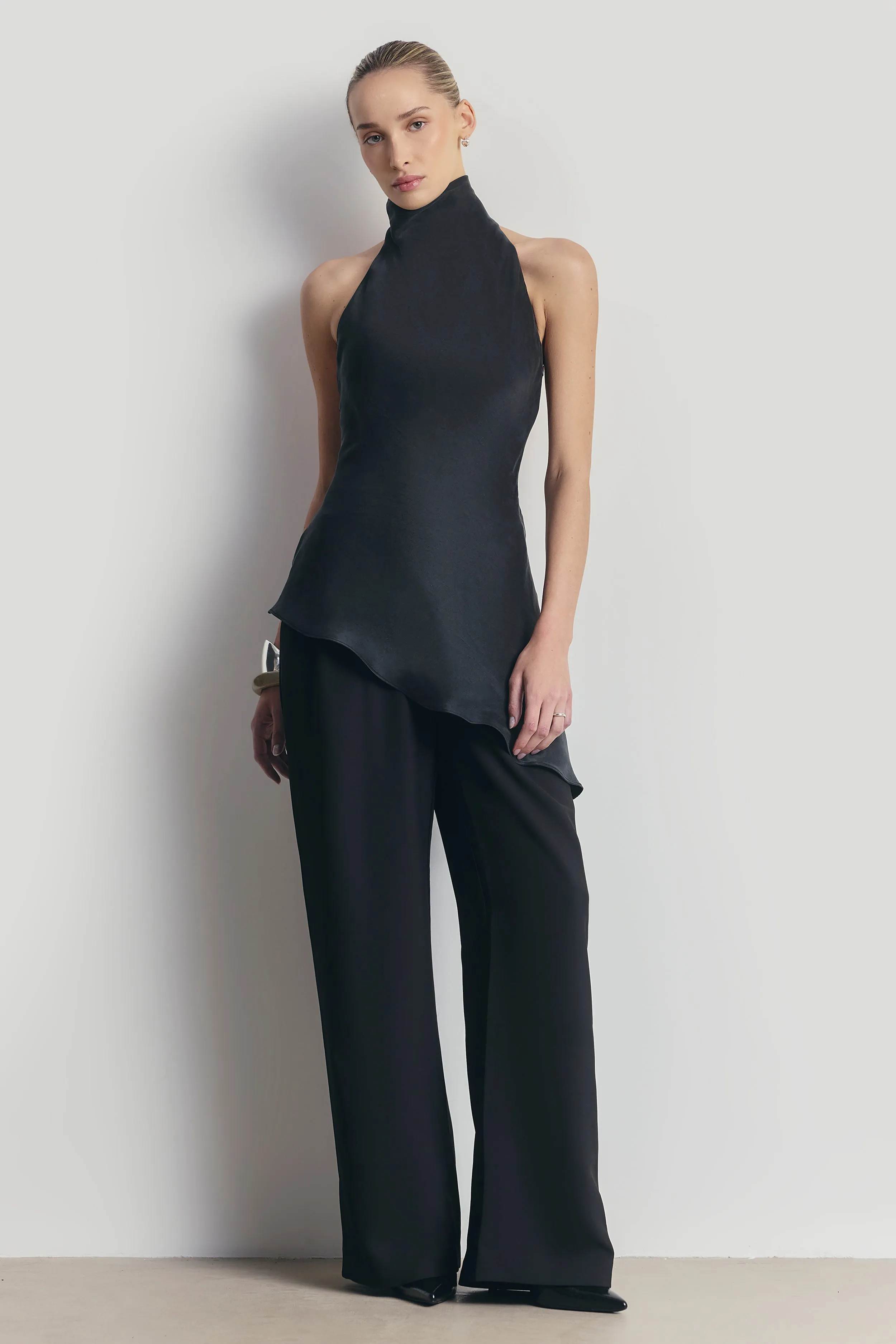 Cowl Neck Asymmetric Top - Black sold by Because of Alice product image thumbnail 4