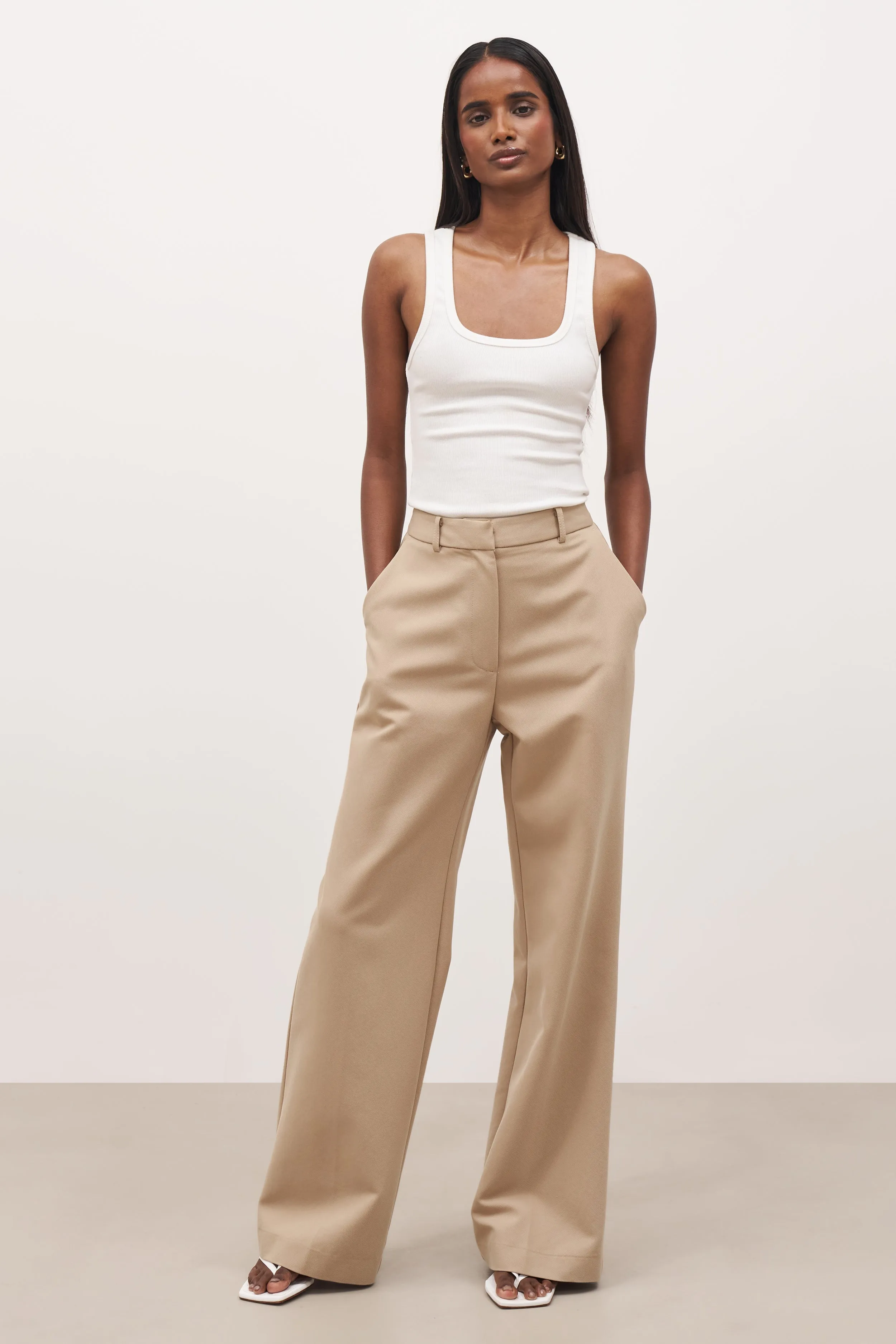 Formal Straight Leg Trousers - Oak sold by Because of Alice