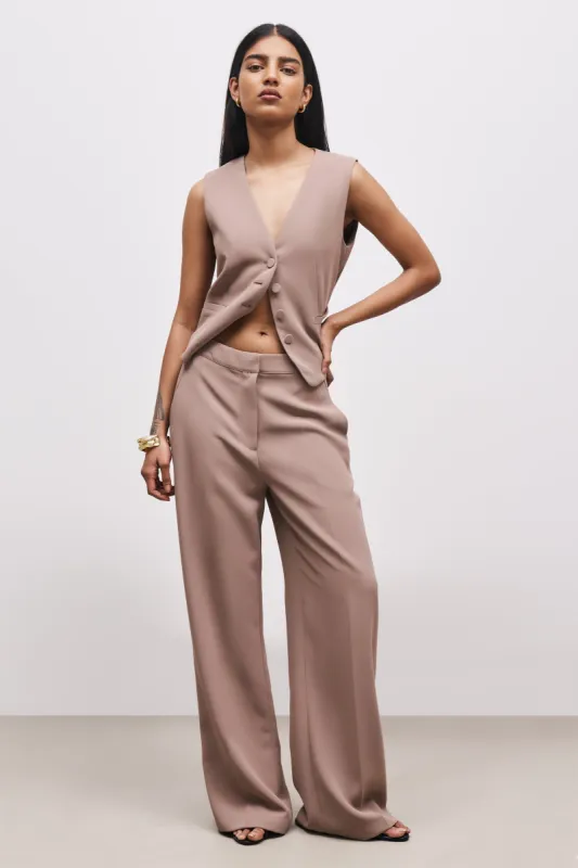 Effortless Wide Leg Trousers - Oak sold by Because of Alice