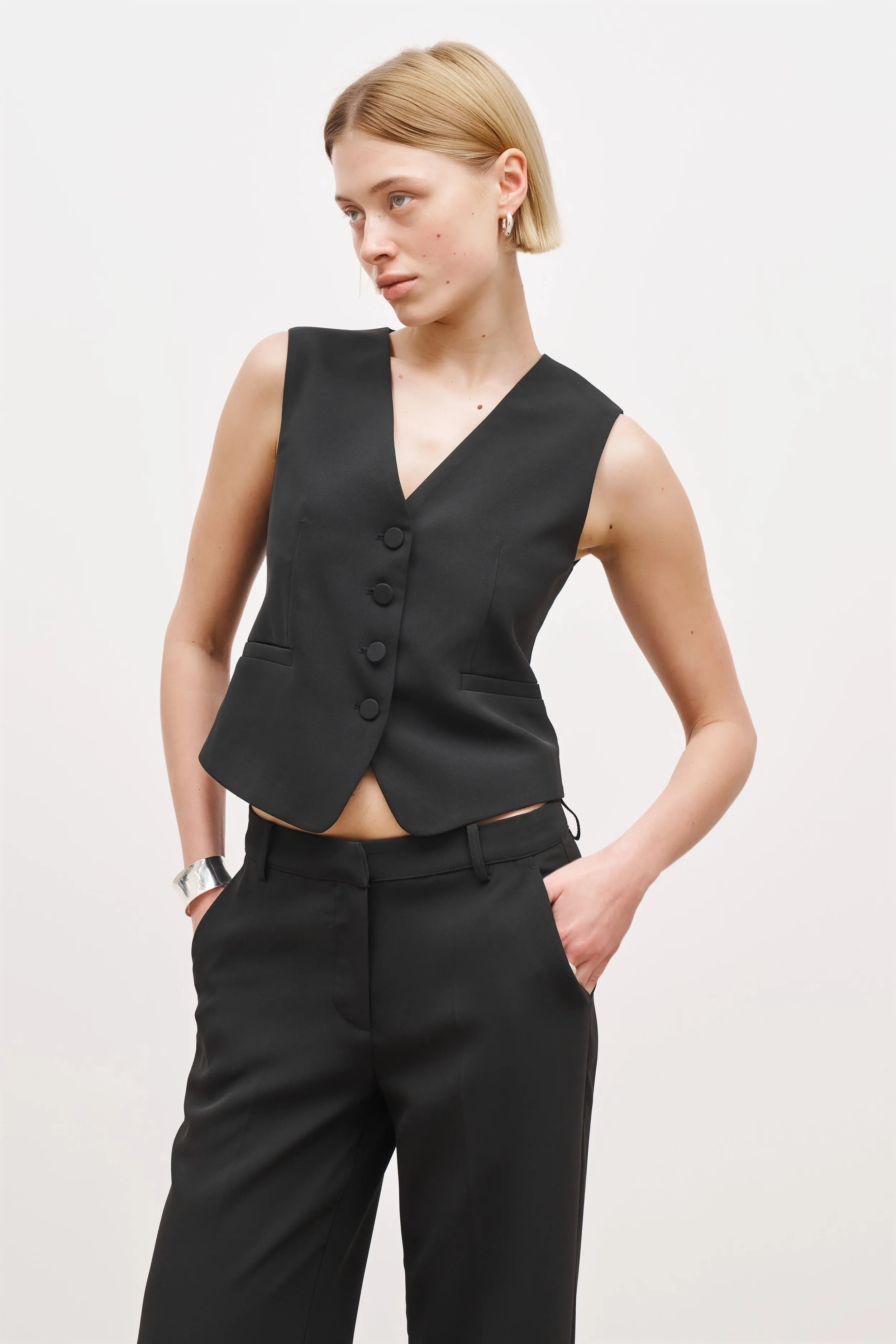 Effortless Waistcoat - Black sold by Because of Alice product image thumbnail 4