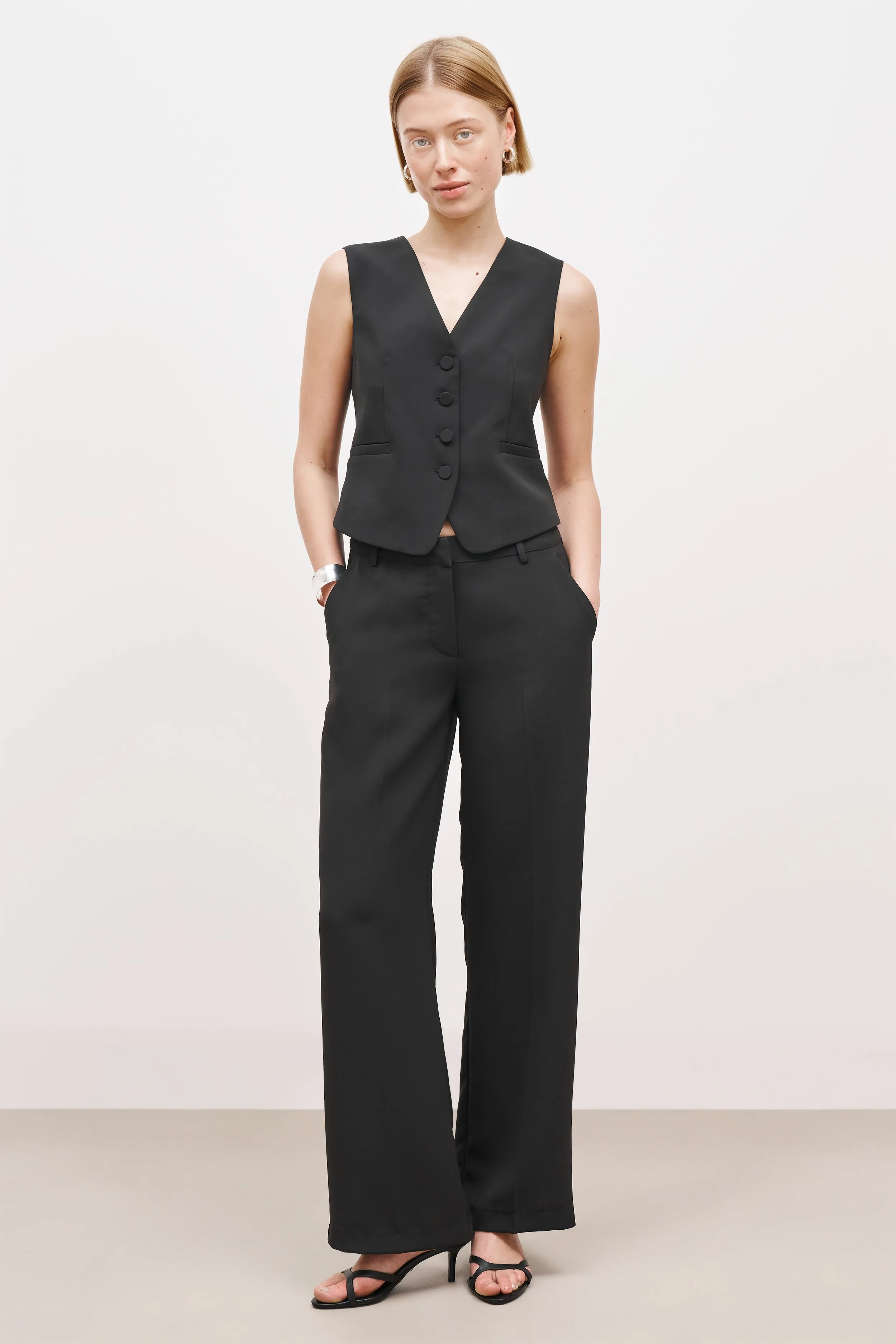 Effortless Waistcoat - Black sold by Because of Alice product image thumbnail 3