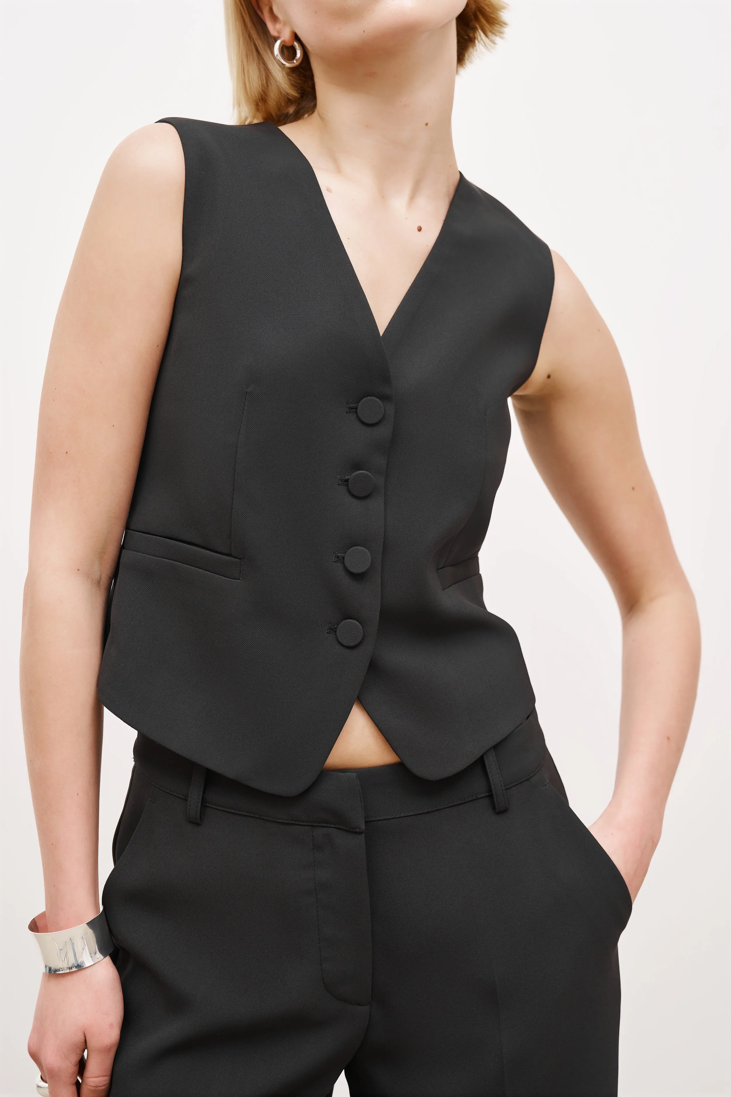 Effortless Waistcoat - Black sold by Because of Alice product image thumbnail 5