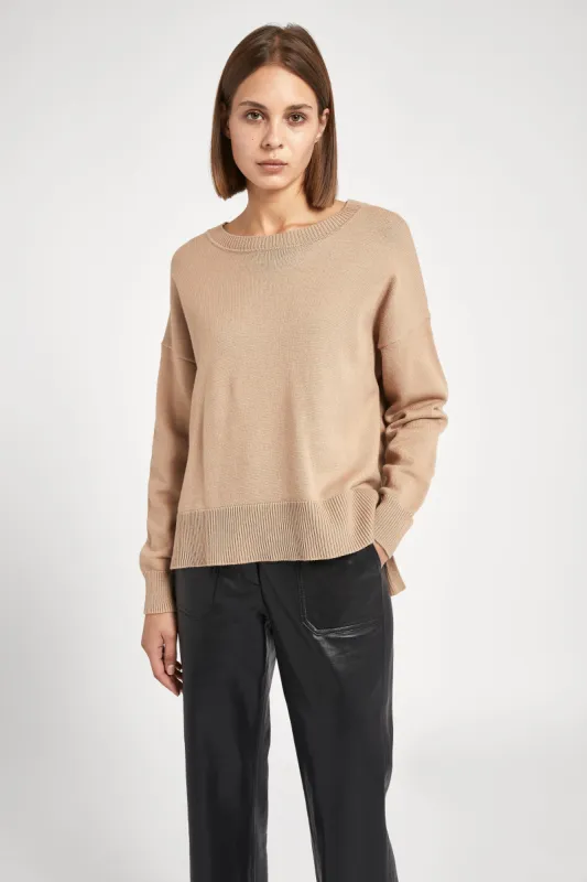 Relaxed Dropped Shoulder Jumper - Taupe sold by Because of Alice