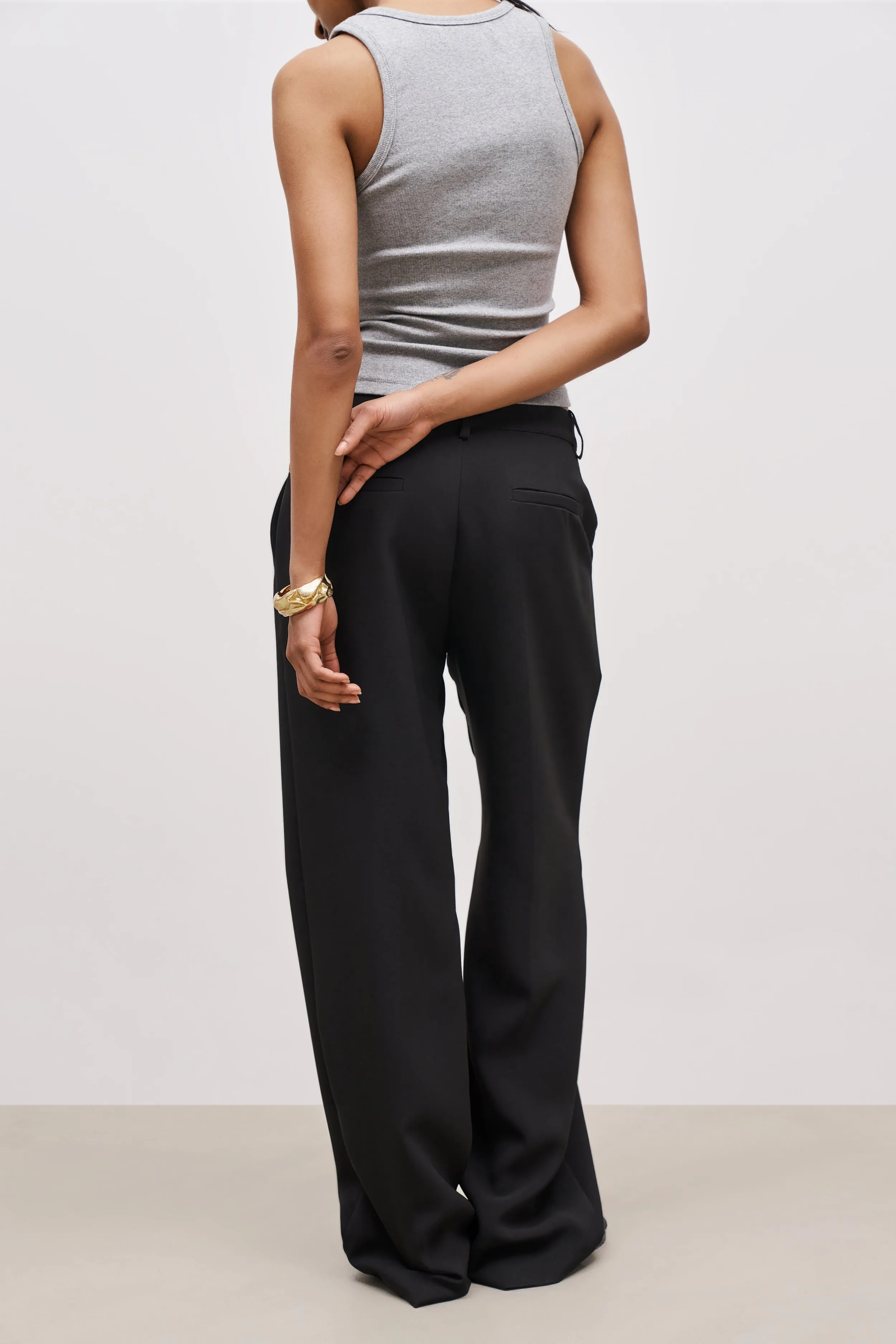 Draped Mid Rise Trousers - Black sold by Because of Alice product image thumbnail 4