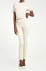 High Waisted Leather Leggings - Cream sold by Because of Alice
