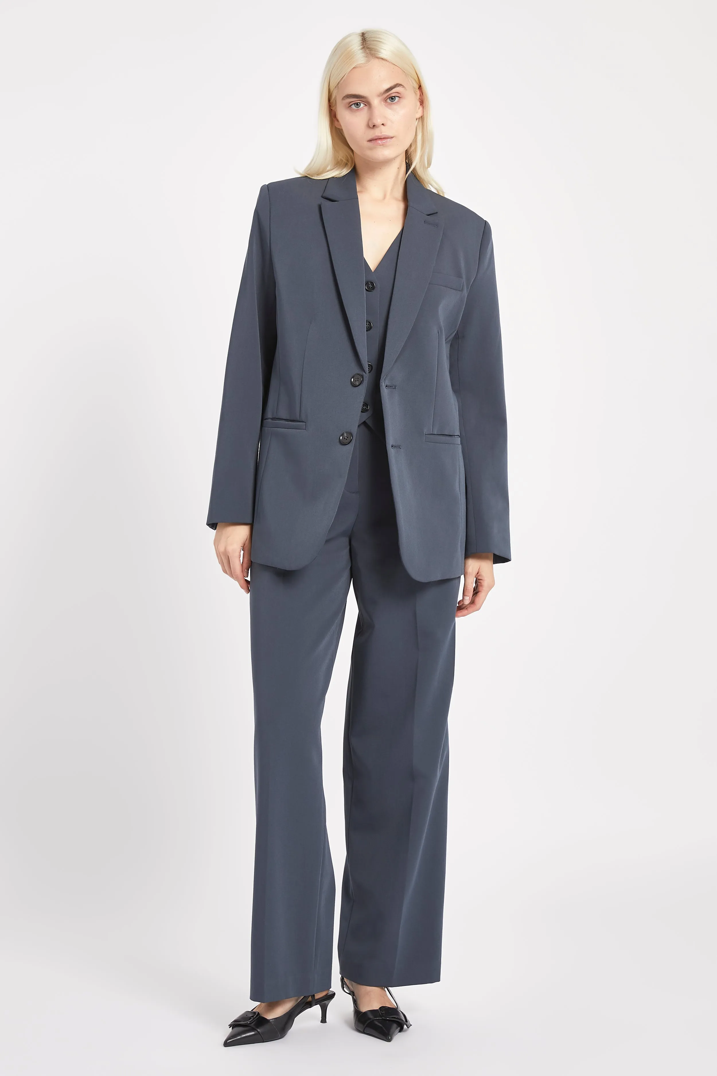 Oversized Dad Blazer - Navy sold by Because of Alice product image thumbnail 3