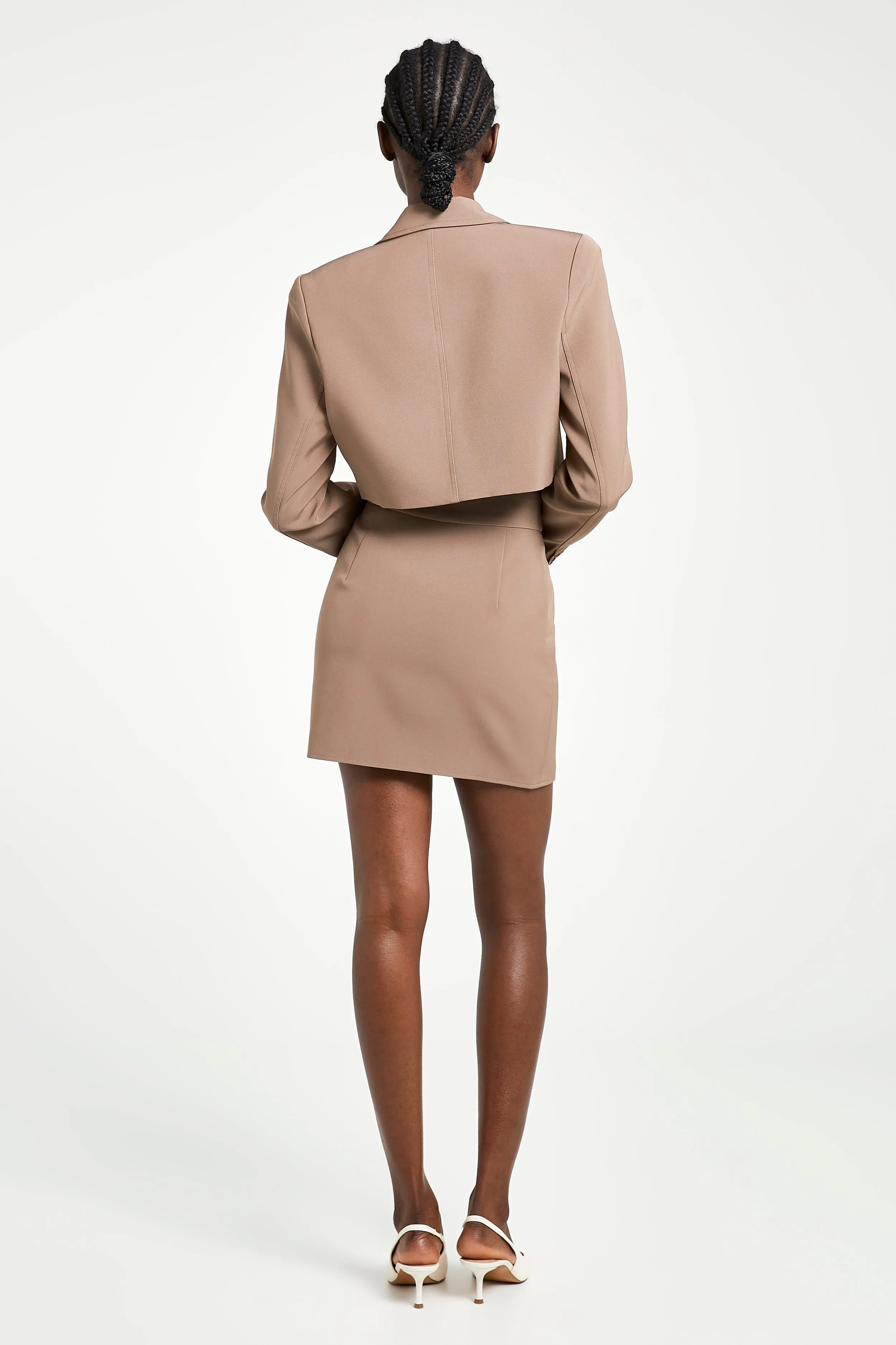 Tailored Mini Skirt - Mocha sold by Because of Alice product image thumbnail 2