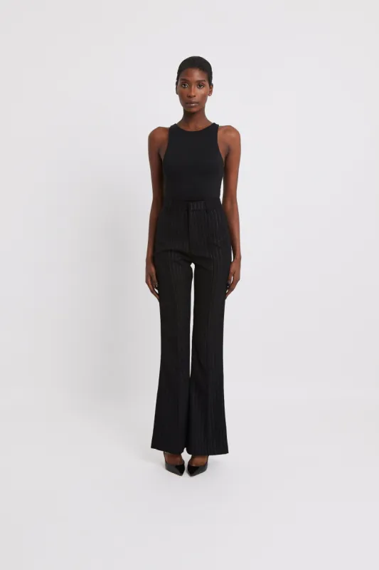 Limited Edition Wide Leg Suit Trousers - Glitter Pinstripe sold by Because of Alice