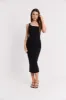 Asymmetric Midi Dress - Black sold by Because of Alice
