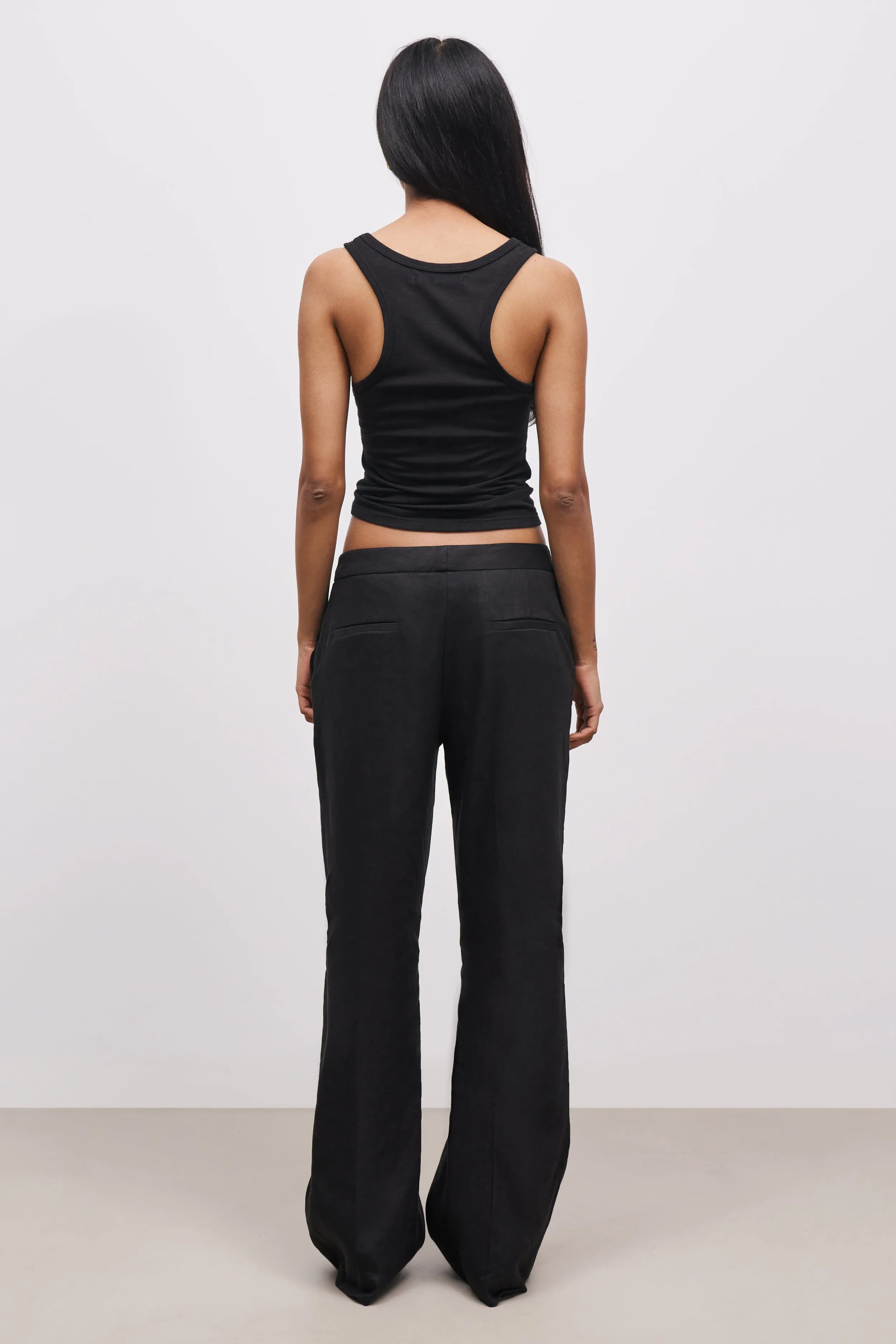 Tailored Linen Trousers - Black sold by Because of Alice product image thumbnail 2