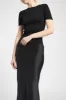 Satin Slip Midi Skirt - Black sold by Because of Alice