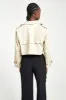 Cropped Cotton Trench - Stone sold by Because of Alice