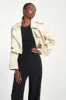Cropped Cotton Trench - Stone sold by Because of Alice