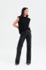 Slouchy Shoulder Pad Tee - Black sold by Because of Alice