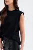 Slouchy Shoulder Pad Tee - Black sold by Because of Alice