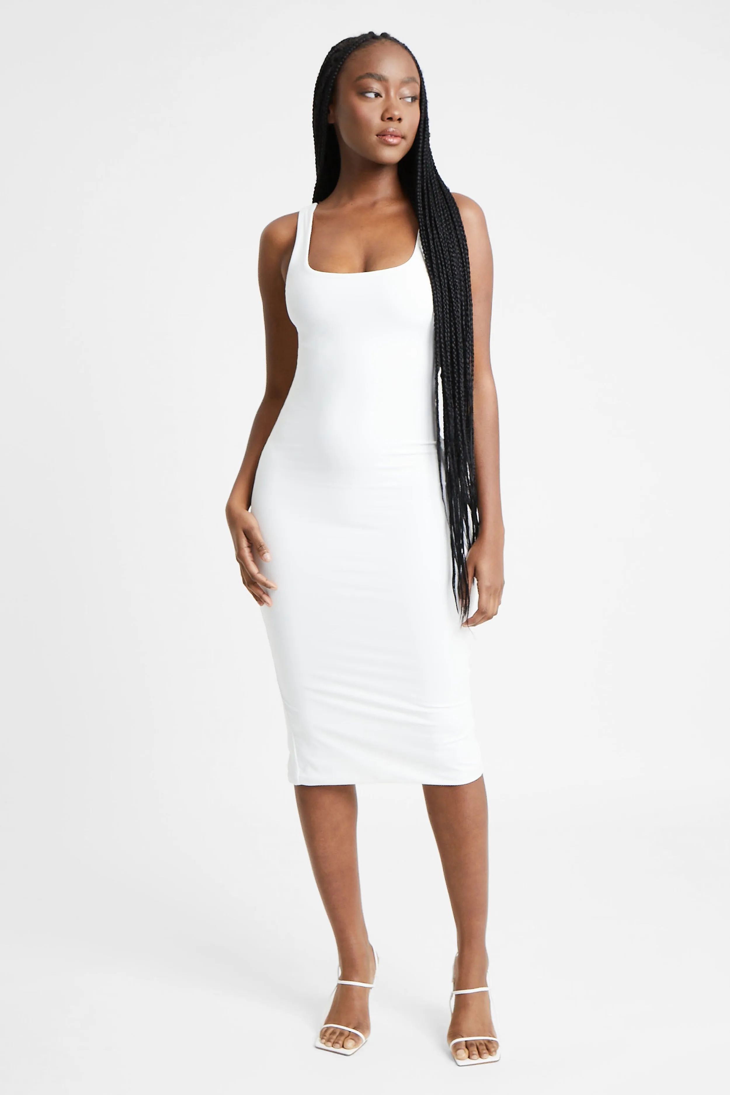 Tank Midi Dress - Ivory sold by Because of Alice