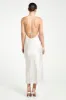 Satin Tie Back Midi Dress - Champagne sold by Because of Alice