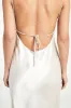 Satin Tie Back Midi Dress - Champagne sold by Because of Alice