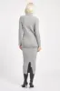 Ribbed Knit High Neck Jumper - Charcoal sold by Because of Alice