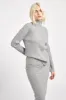 Ribbed Knit High Neck Jumper - Charcoal sold by Because of Alice