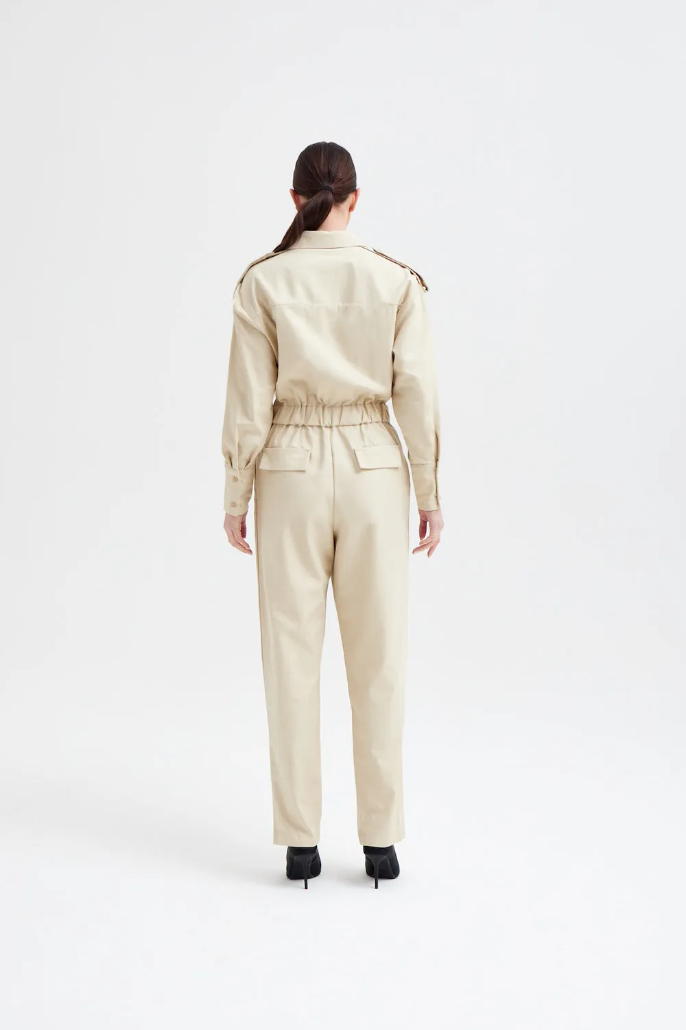 Utility Jumpsuit - Light Beige sold by Because of Alice product image thumbnail 4