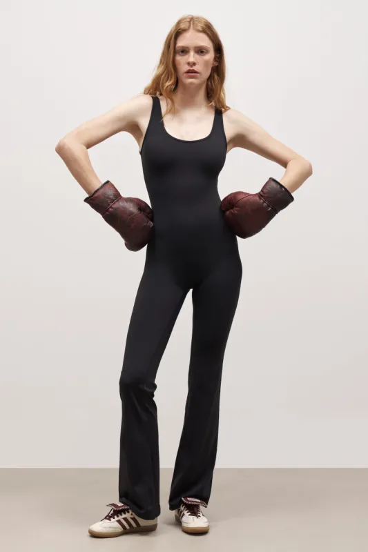 Base Sculpting Flared Unitard - Black sold by Because of Alice