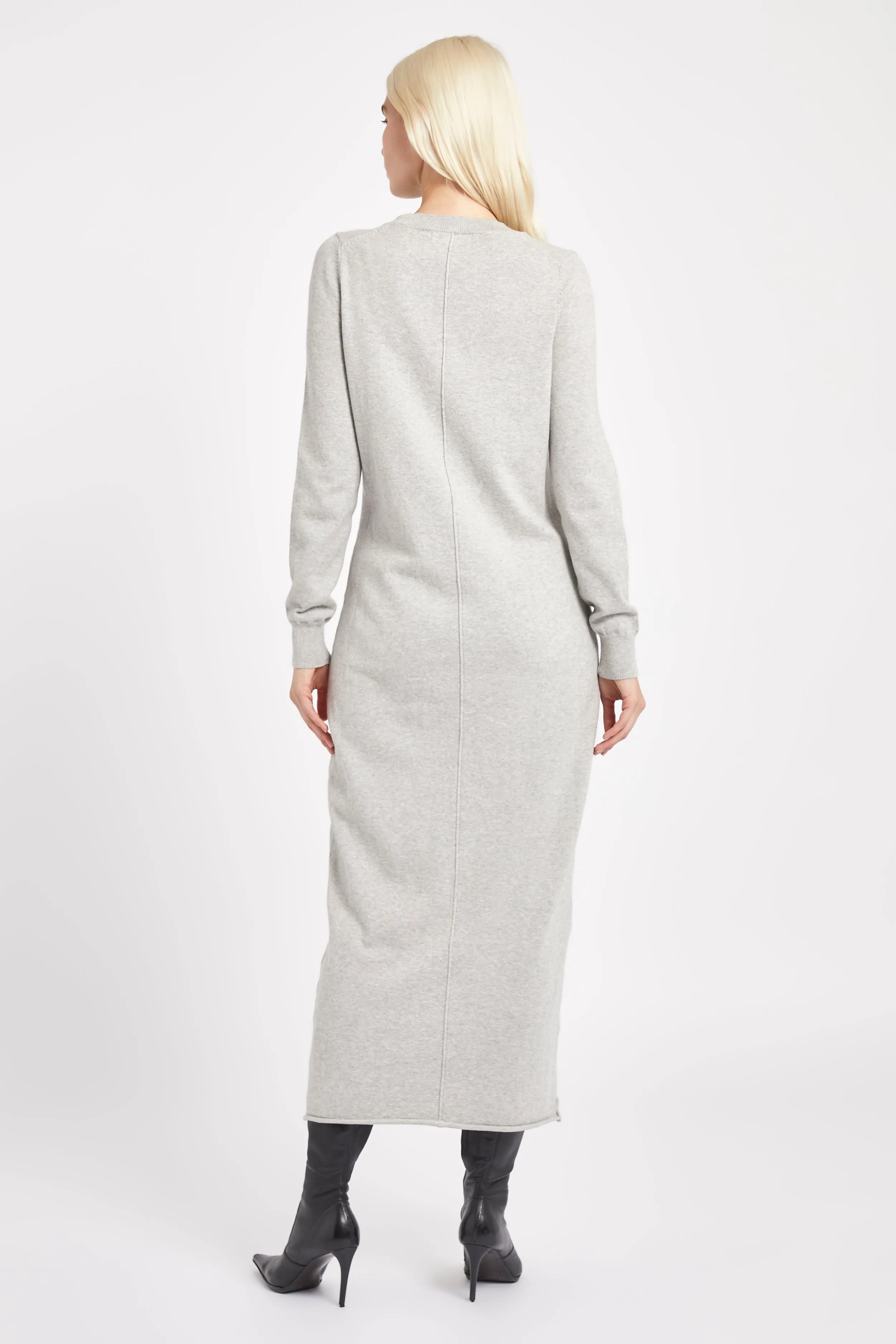 Cashmere Blend Column Maxi Dress - Pebble Grey sold by Because of Alice product image thumbnail 3