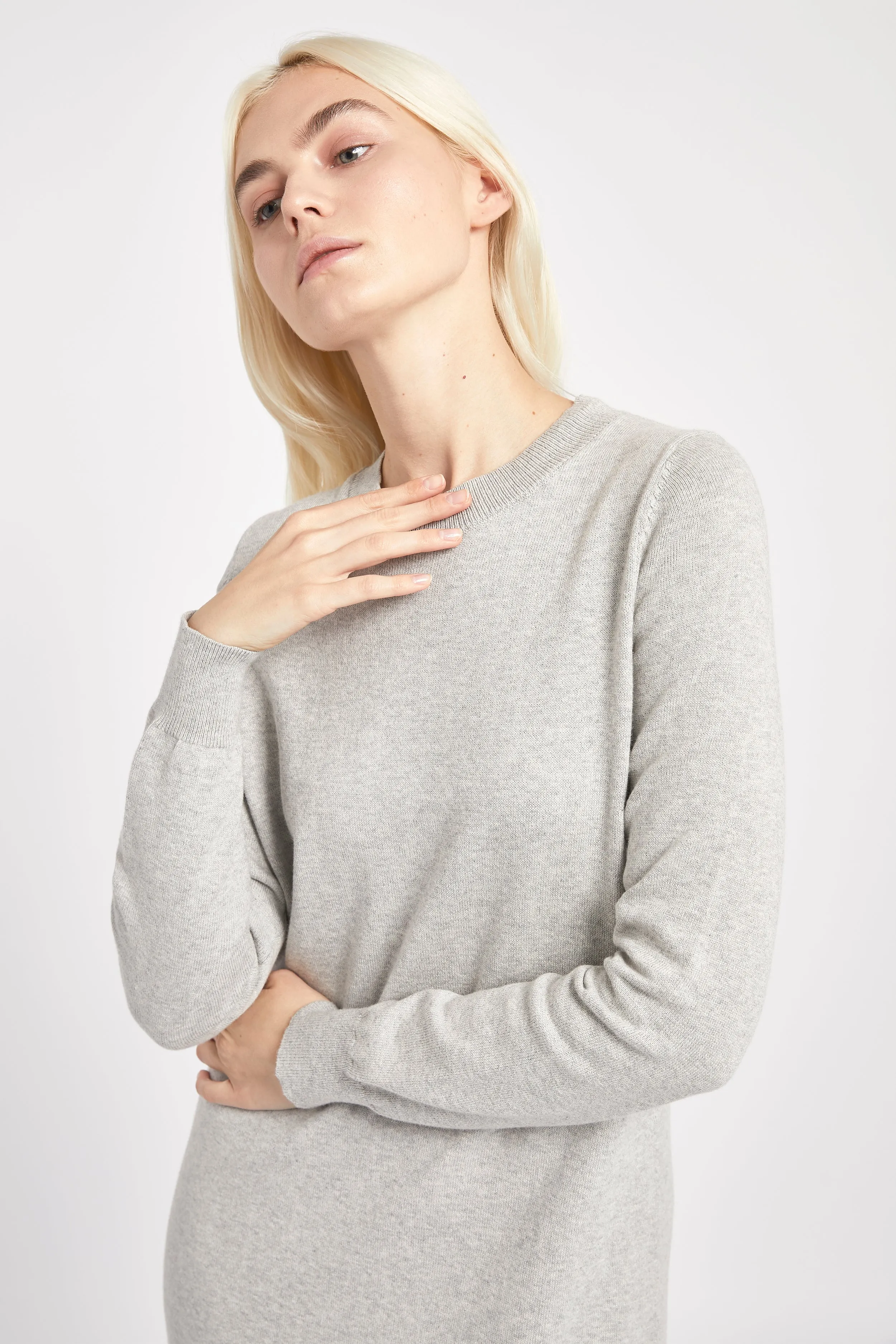 Cashmere Blend Column Maxi Dress - Pebble Grey sold by Because of Alice product image thumbnail 5