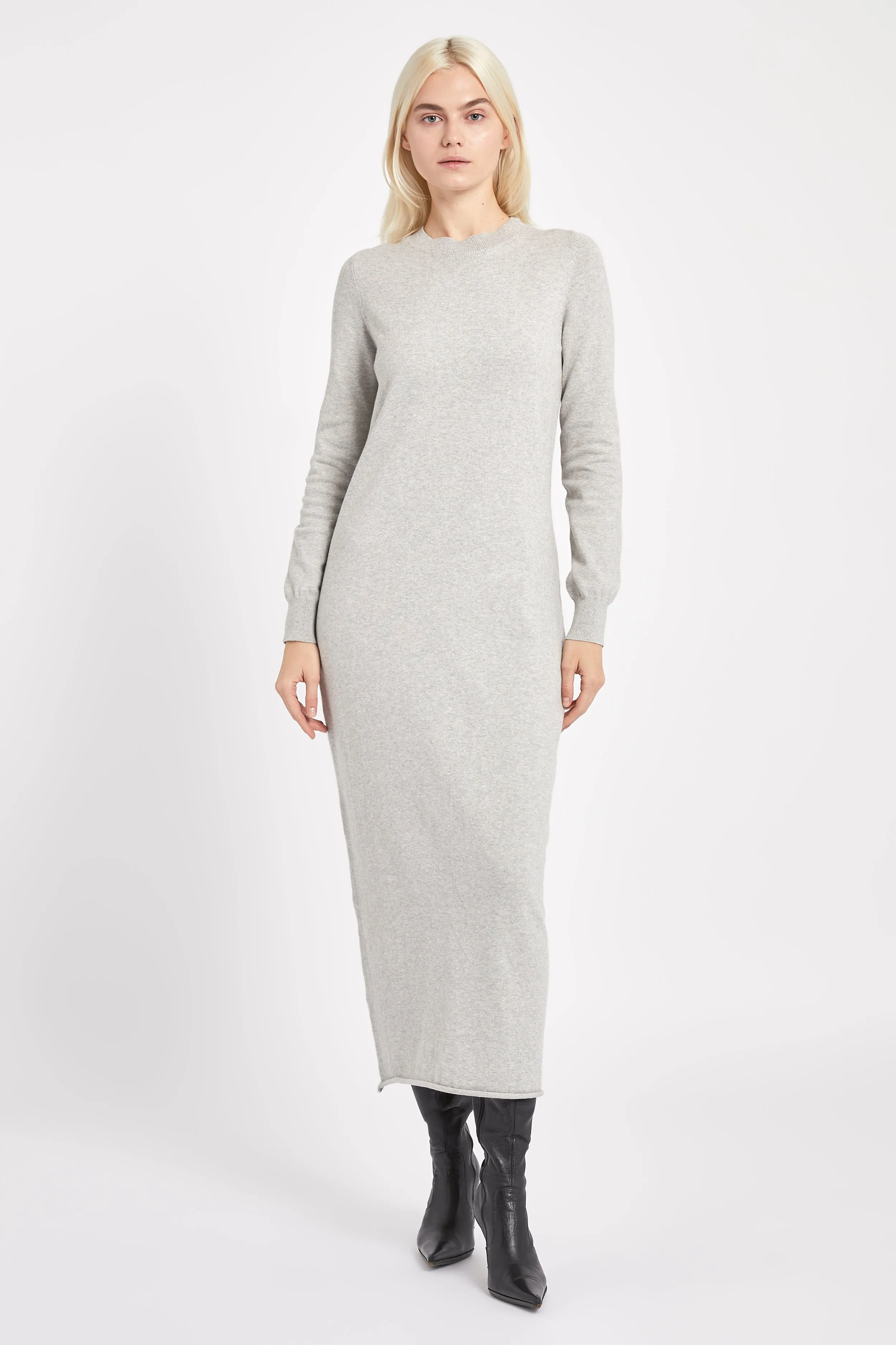 Cashmere Blend Column Maxi Dress - Pebble Grey sold by Because of Alice product image thumbnail 2