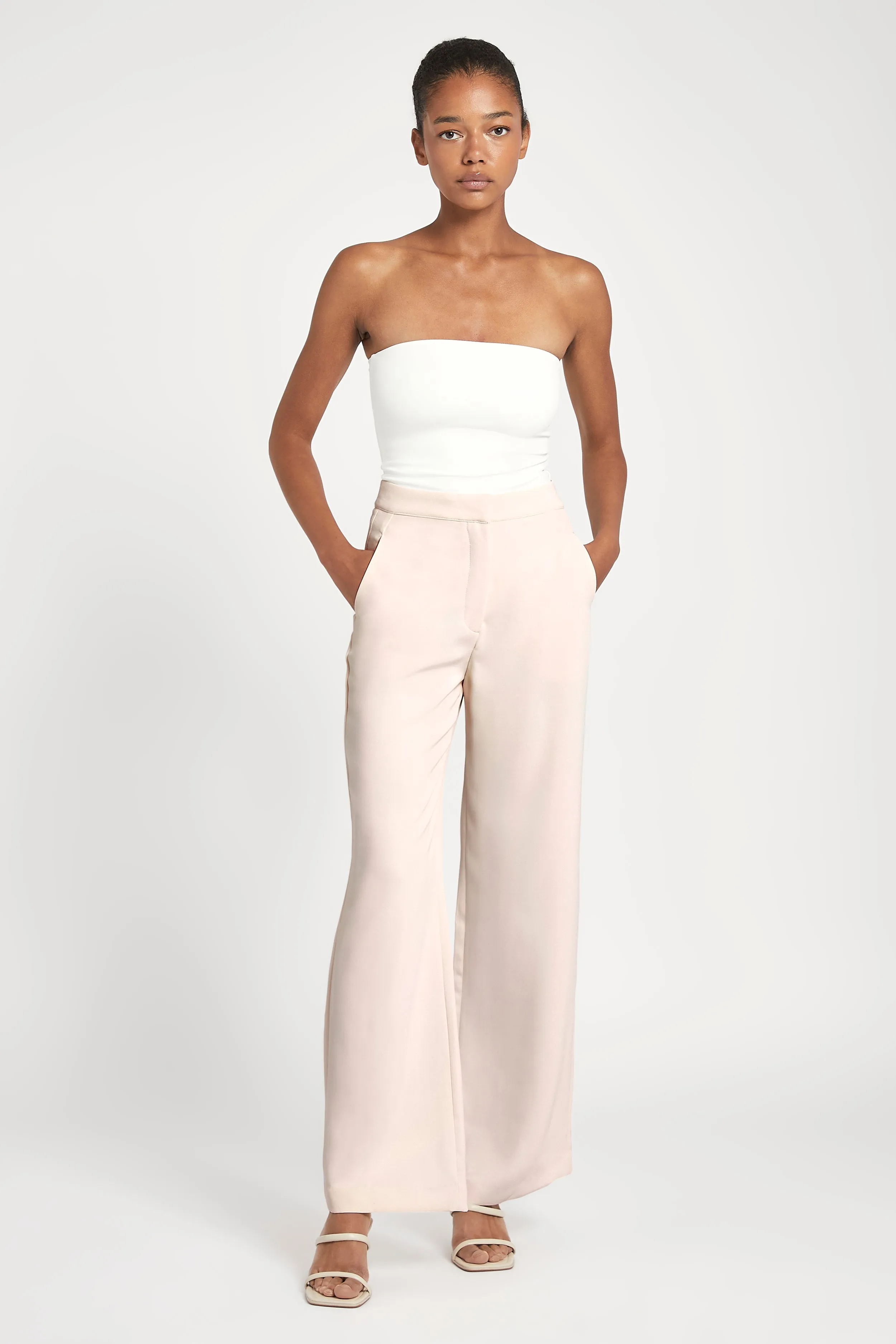 Effortless Wide Leg Trousers - Pink sold by Because of Alice