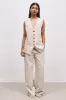 Oversized Waistcoat - Sand sold by Because of Alice