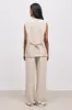 Oversized Waistcoat - Sand sold by Because of Alice
