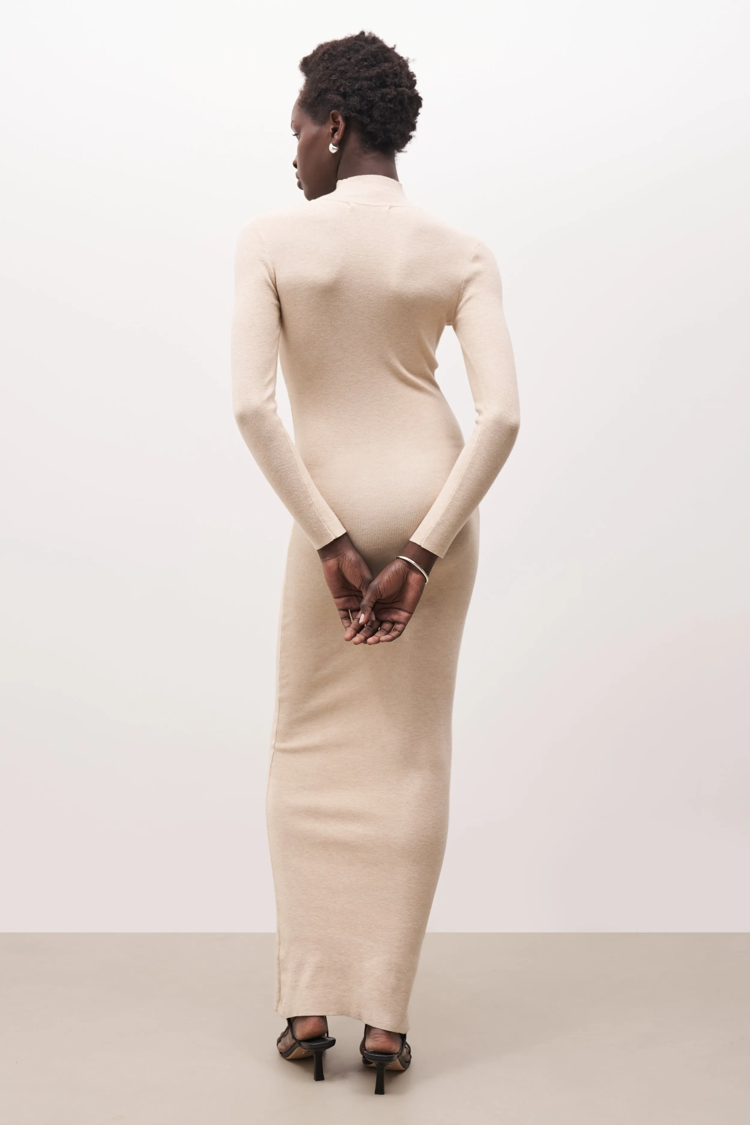 Fine Knit Maxi Dress - Birch sold by Because of Alice product image thumbnail 2