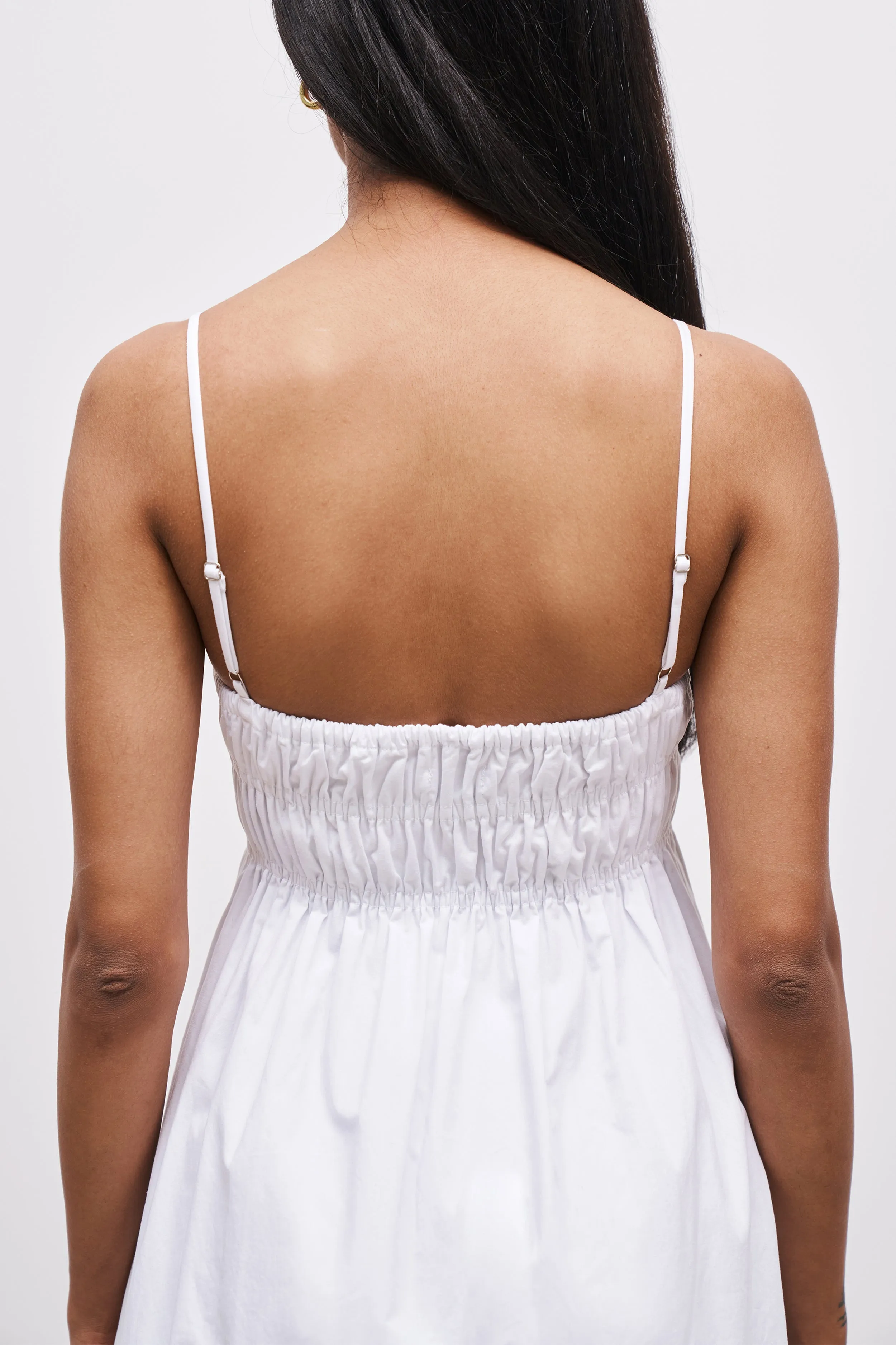 Ruched Cotton Maxi Dress - White sold by Because of Alice product image thumbnail 5