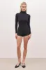 Fine Knit High Neck Bodysuit - Black sold by Because of Alice