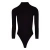 Fine Knit High Neck Bodysuit - Black sold by Because of Alice