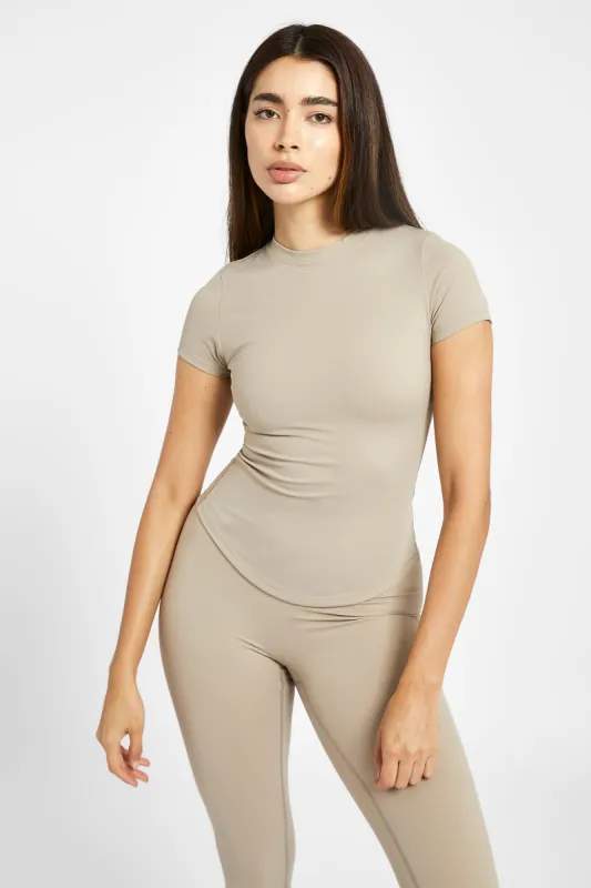 Base Sculpting T Shirt - Taupe sold by Because of Alice