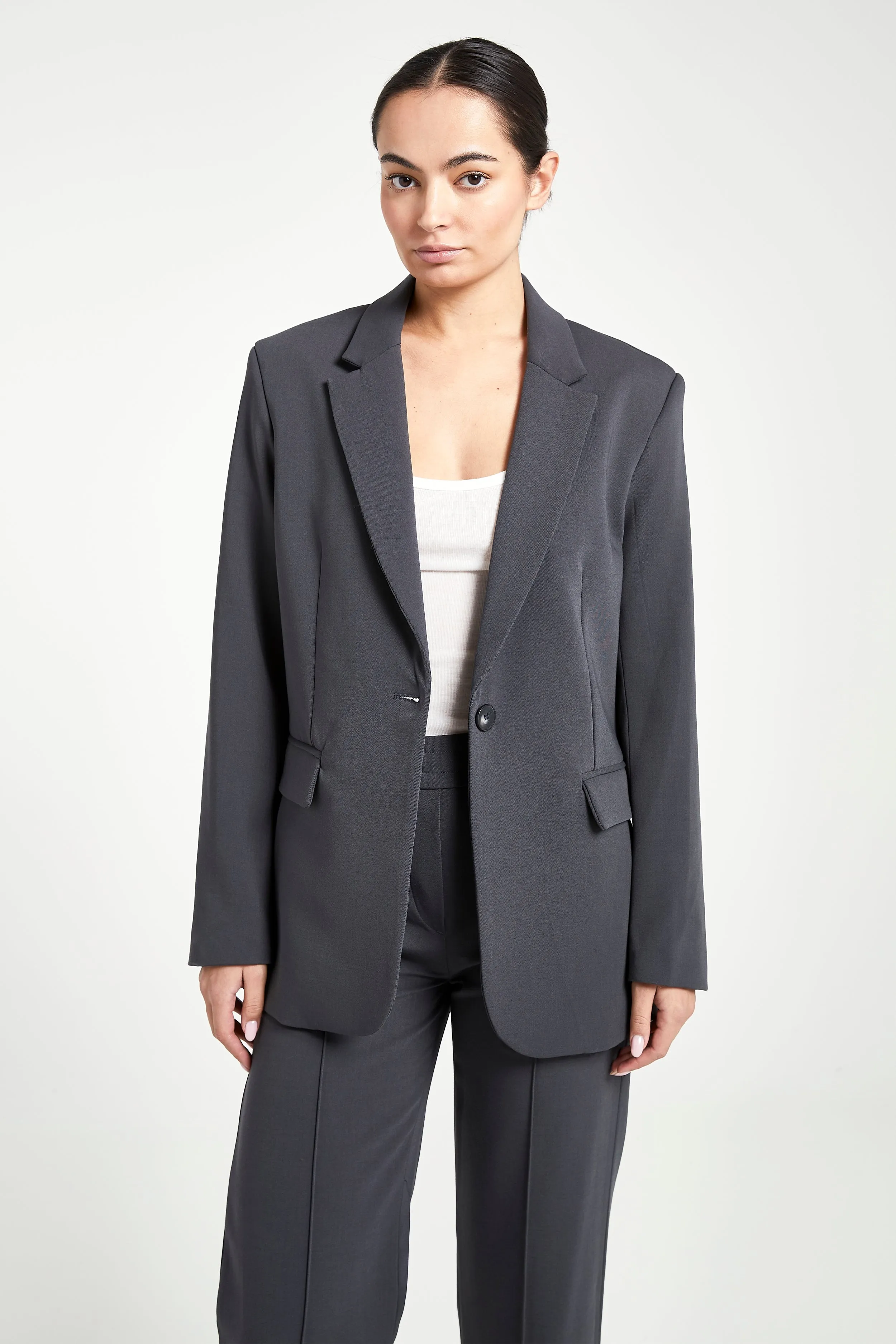 Relaxed Single Breasted Blazer - Midnight Blue sold by Because of Alice