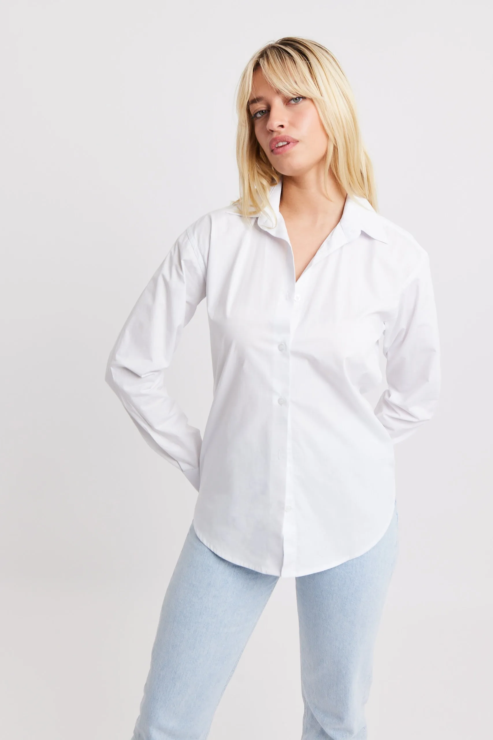 Classic Boyfriend Shirt - White sold by Because of Alice product image thumbnail 4