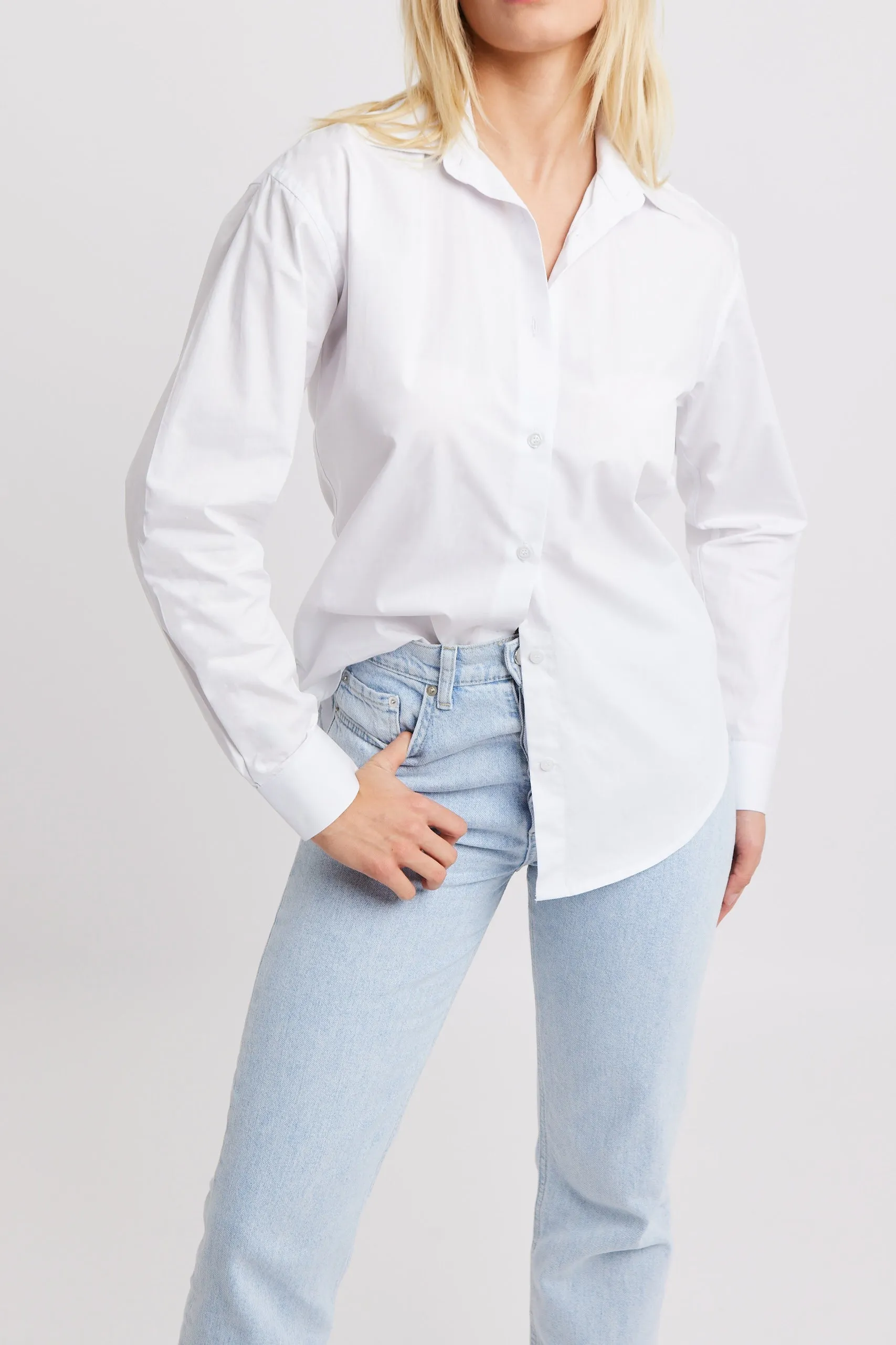Classic Boyfriend Shirt - White sold by Because of Alice product image thumbnail 5