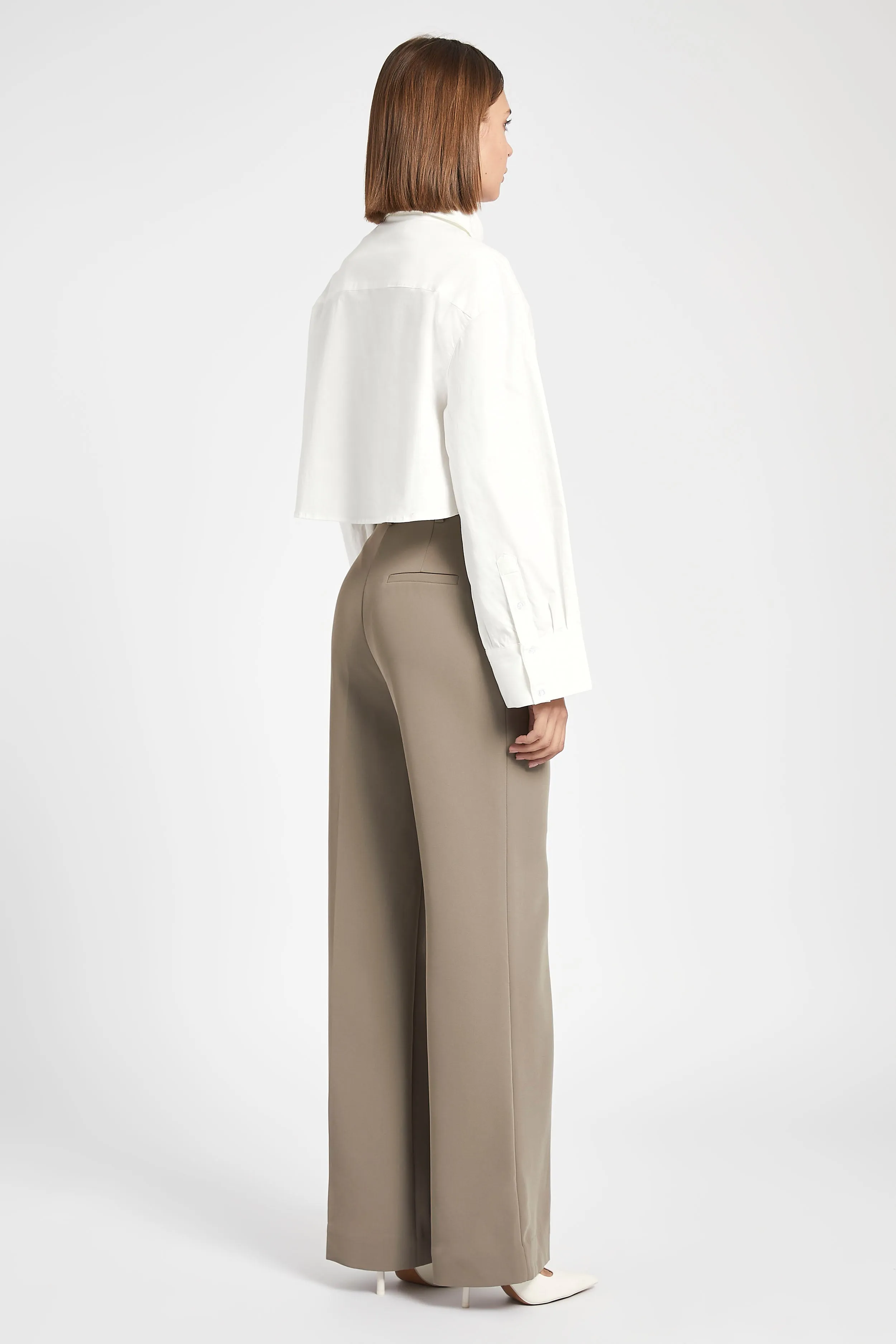 Cropped Formal Shirt - White sold by Because of Alice product image thumbnail 4