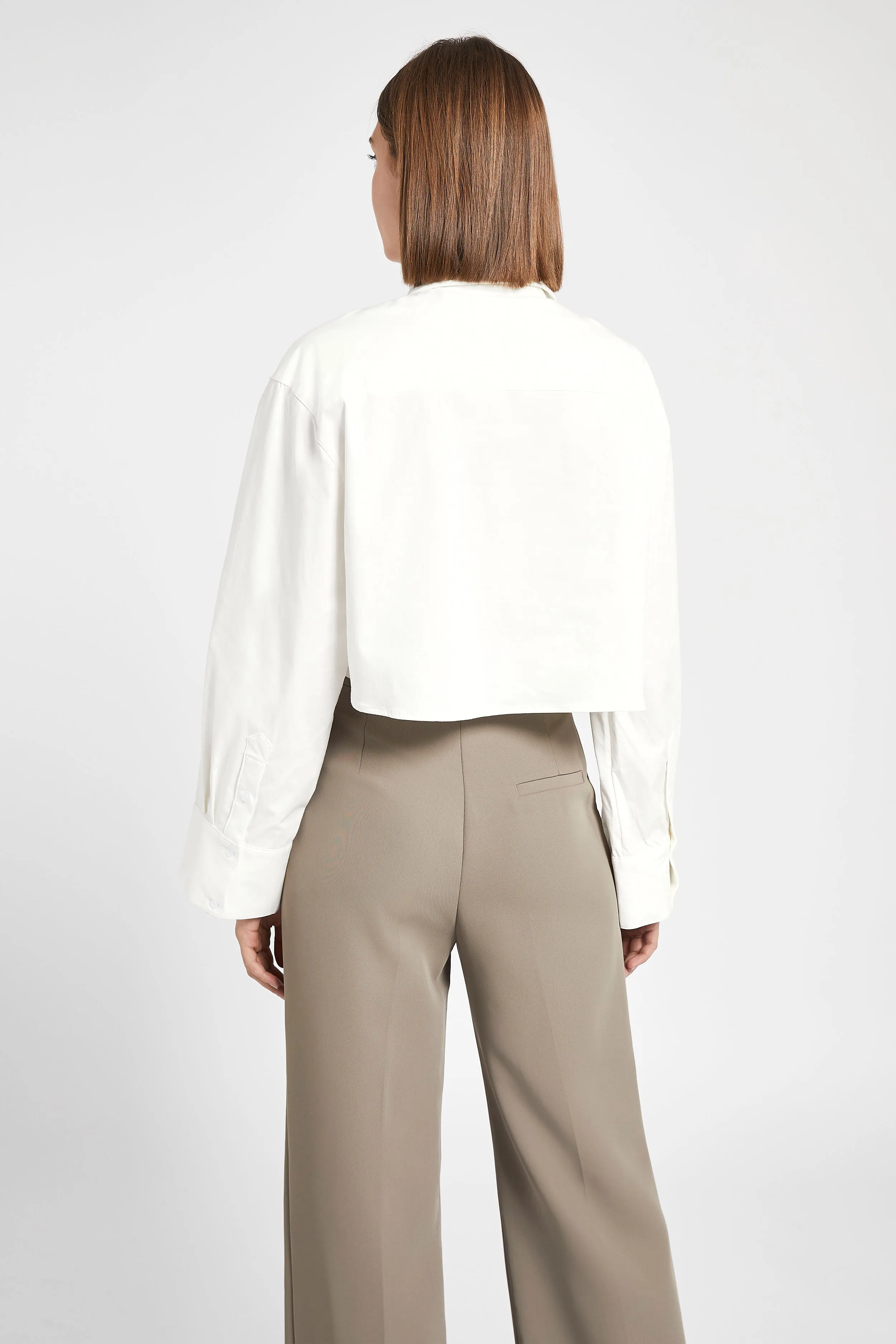 Cropped Formal Shirt - White sold by Because of Alice product image thumbnail 2