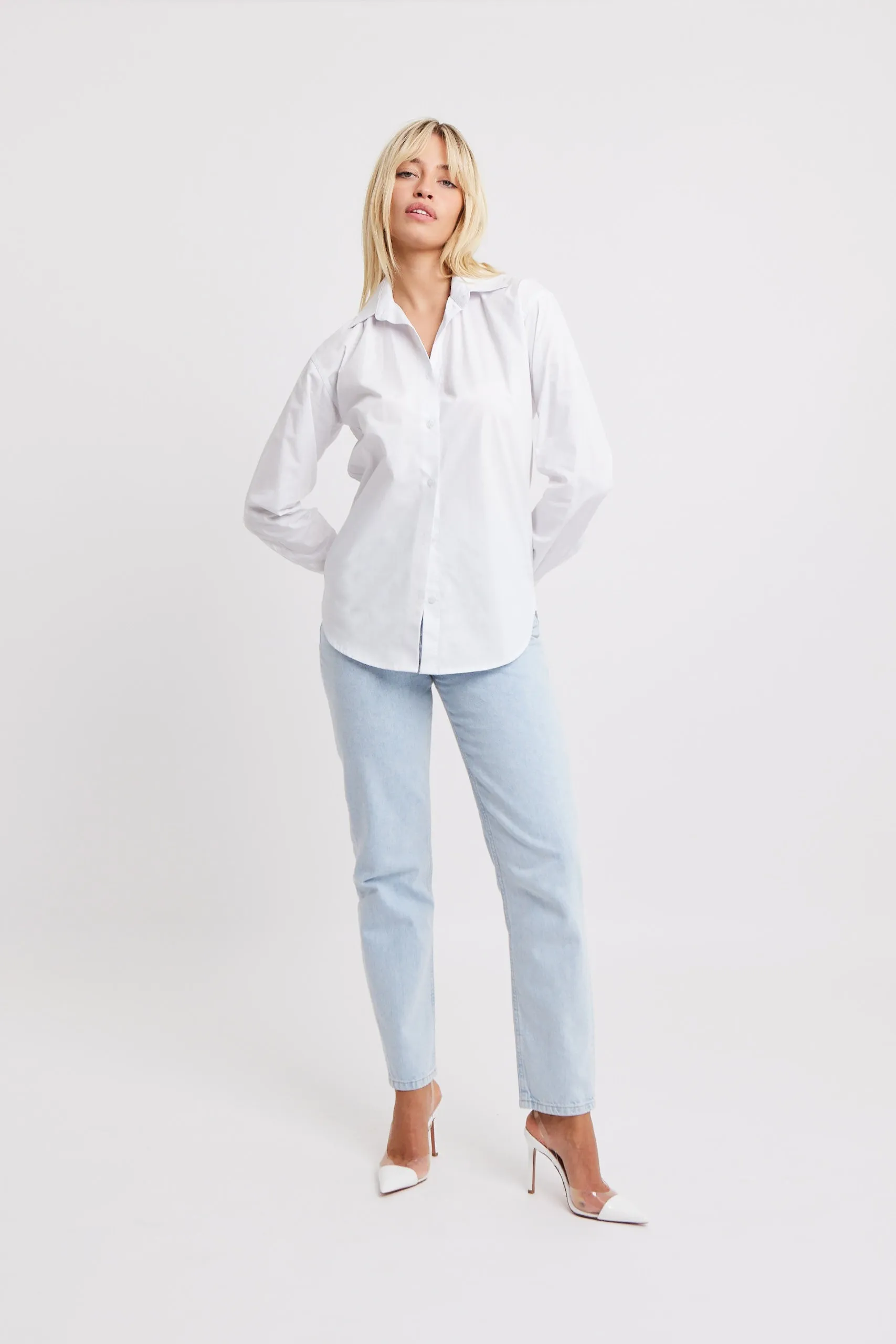 Classic Boyfriend Shirt - White sold by Because of Alice product image thumbnail 3