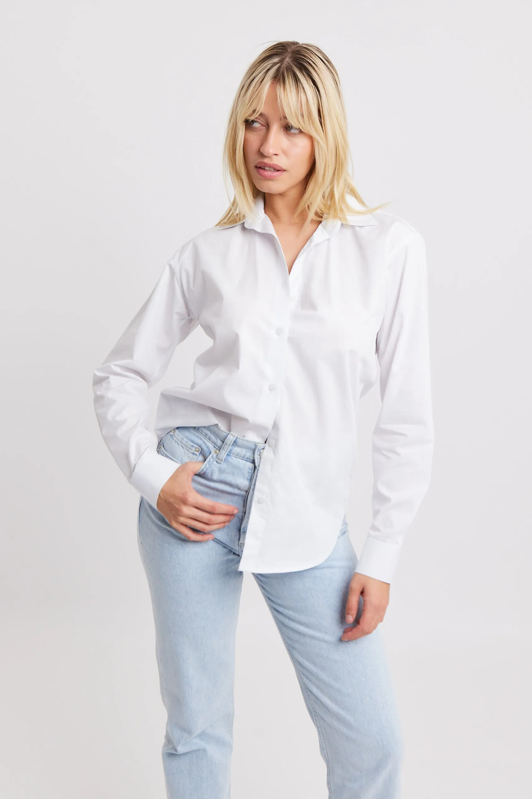 Classic Boyfriend Shirt - White sold by Because of Alice product image thumbnail 2