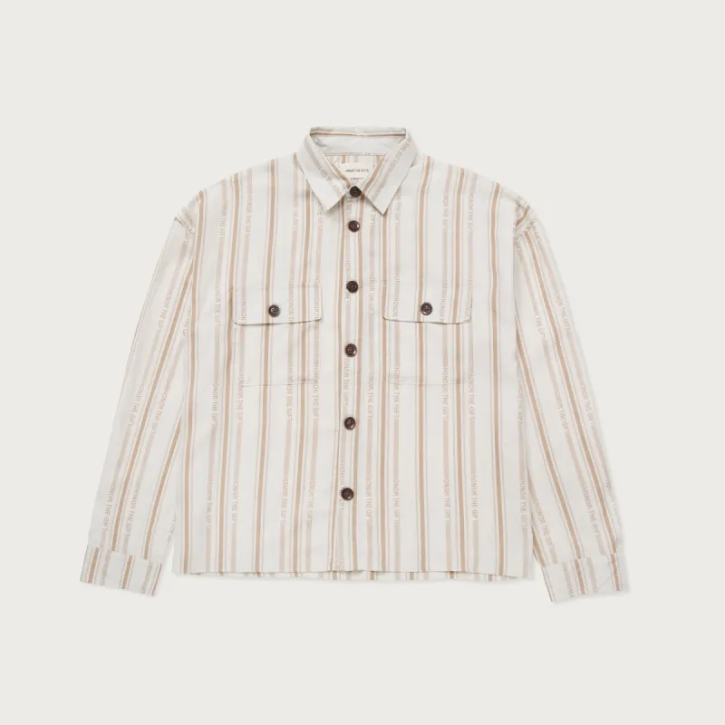 Honor Stripe Button Up - Bone sold by Honor the Gift