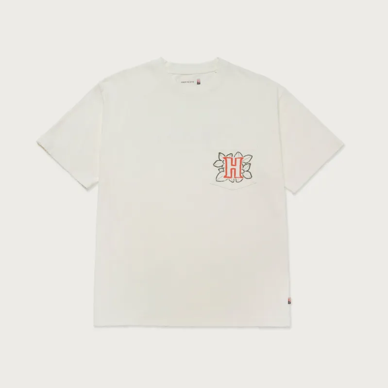Floral Pocket T-Shirt - Bone sold by Honor the Gift