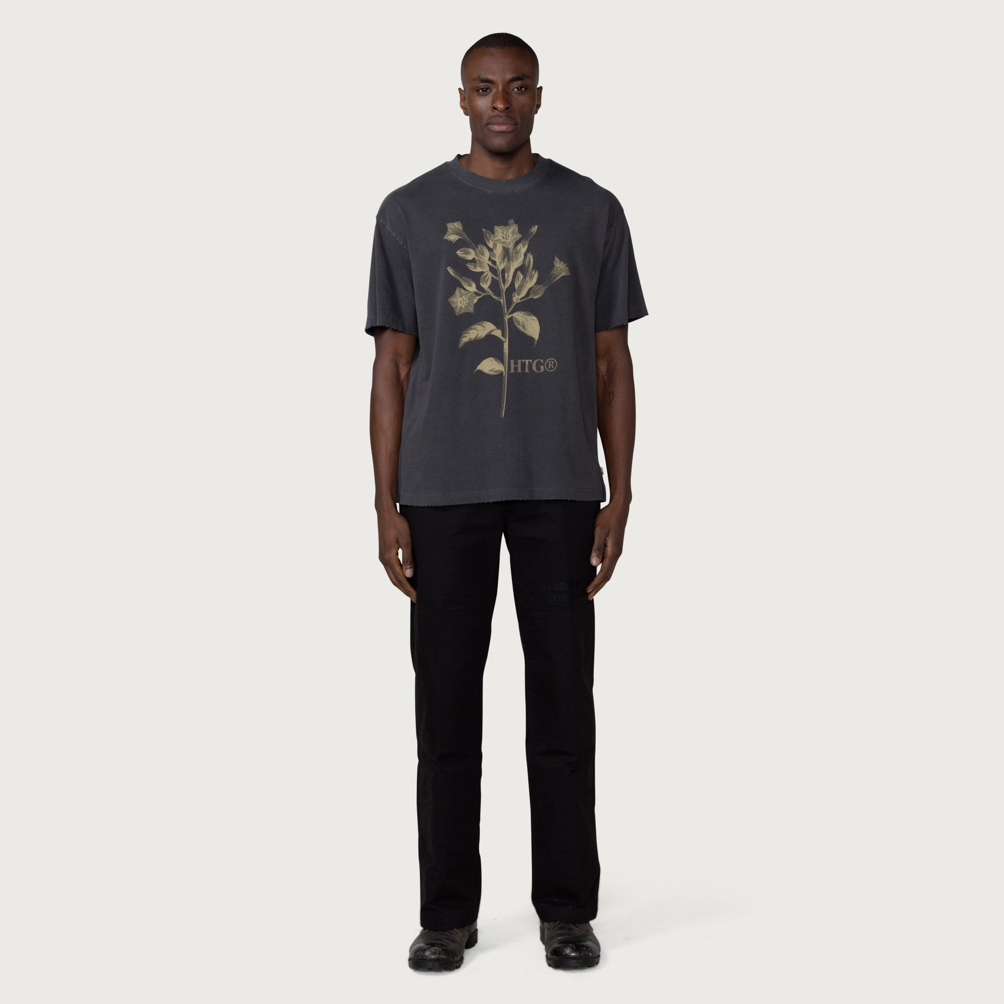 Tobacco Flower T-Shirt - Black sold by Honor the Gift product image thumbnail 2